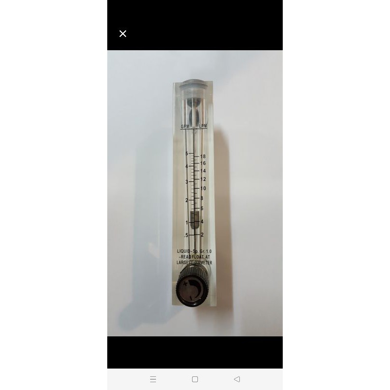 flowmeter 5 gpm regulator panel rotameter