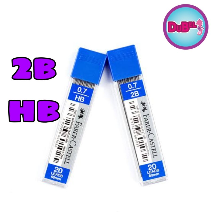 

Isi Pensil Mekanik Faber Castell 0.7 2B / 0.7 HB / Pencil Lead Superfine per 1 tube isi 12 pcs
