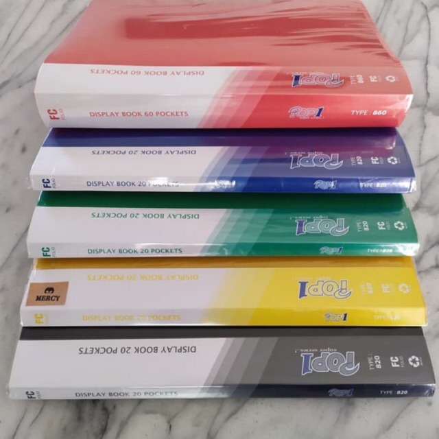 

Display Book Folio 20 pockets - Clear Holder Plastik Pocket 20 Kantong