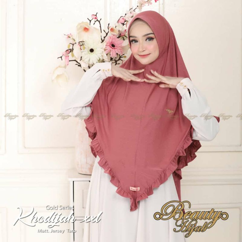 (Original Beauty Hijab) Bergo Khadijah Jumbo XXL Series Gold // Bergo Daily Jumbo XXL jersey