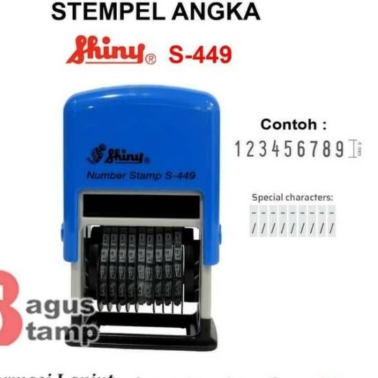 

SIS Stempel Angka 9 Dit Nomor Number Stamp Tinggi Angka 4mm Shiny S449 S-449 S 449