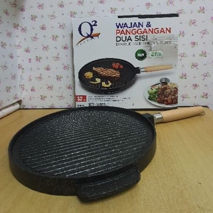 BBQ GRILL PAN / Alat Panggang Daging 2 sisi / alat pemanggang Barbeque Grill Pan doubele face 8532 BERGARANSI RESMI 1 TAHUN MANTAP