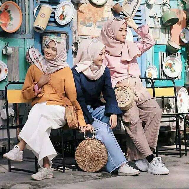 atasan wanita mozart shirt warna mustard