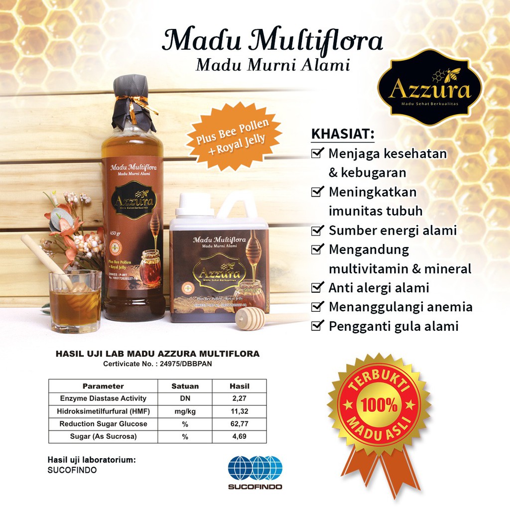 

Madu Multiflora Azzura 200 gr