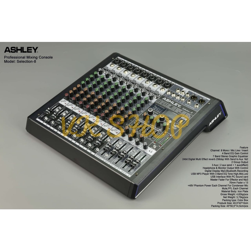 MIXER ASHLEY SELECTION 8 ORIGINAL 8 CHANNEL ASHLEY SELECTION8