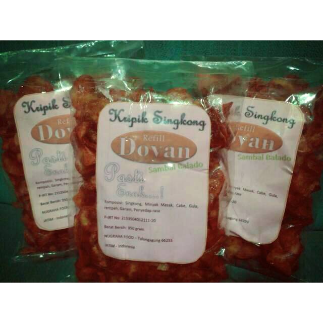 

Keripik Singkong sambal balado kemasan ekonomis