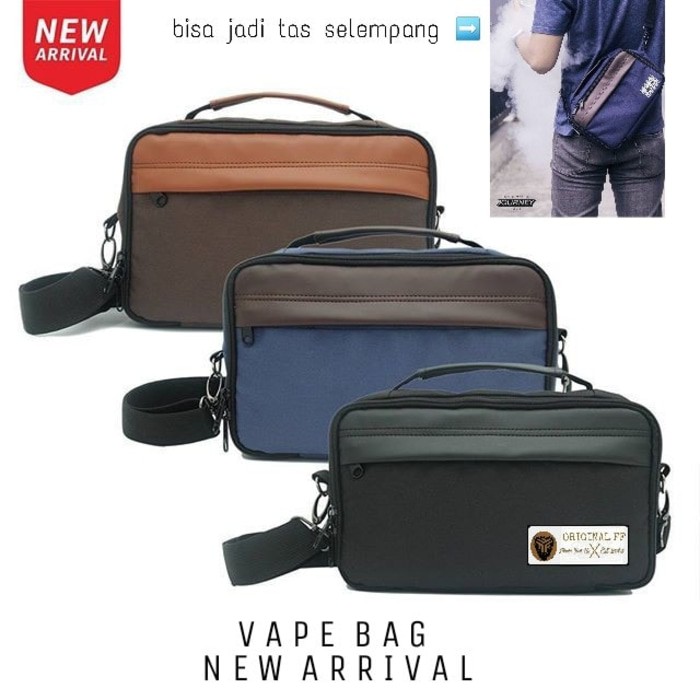 DISTRO TAS VAPE , SLINGBAG / TAS SELEMPANG MULTI FUNGSI / TAS VAPE foto asli 100%