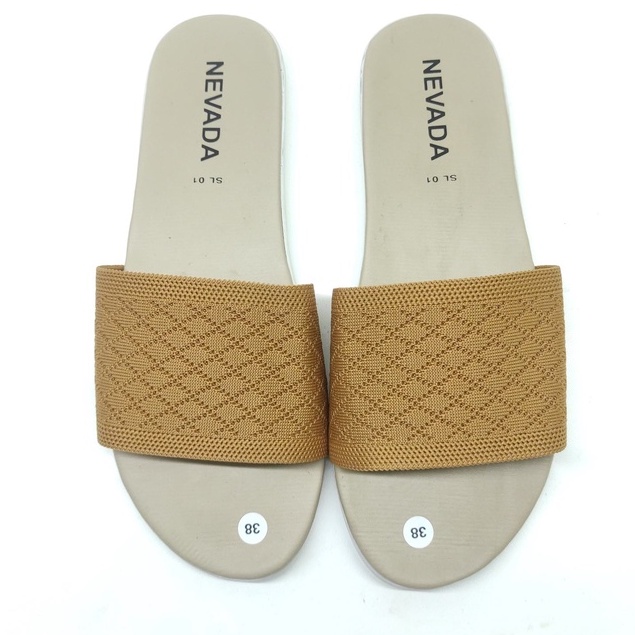 Sandal Slide Selop Rajut Import Termurah - Sandal Wanita Nevada slip on -176