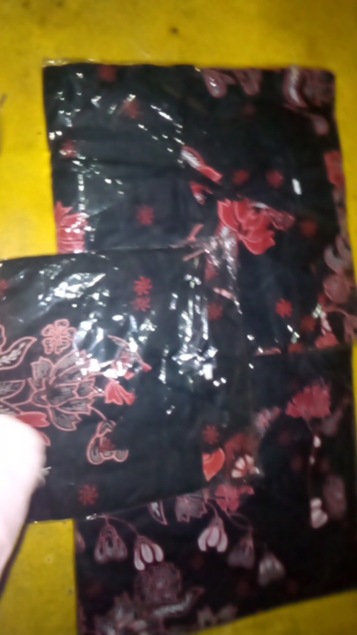 Batik Couple Keluarga Sania Ruffle Ori Ndoro Jowi Dnt Motif Sakura Merah Termurah Shopee