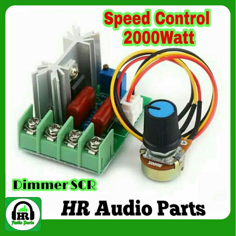 Kit Dimmer Speed Control AC 220 Volt 2000 Watt With Kabel Potensiometer Knop