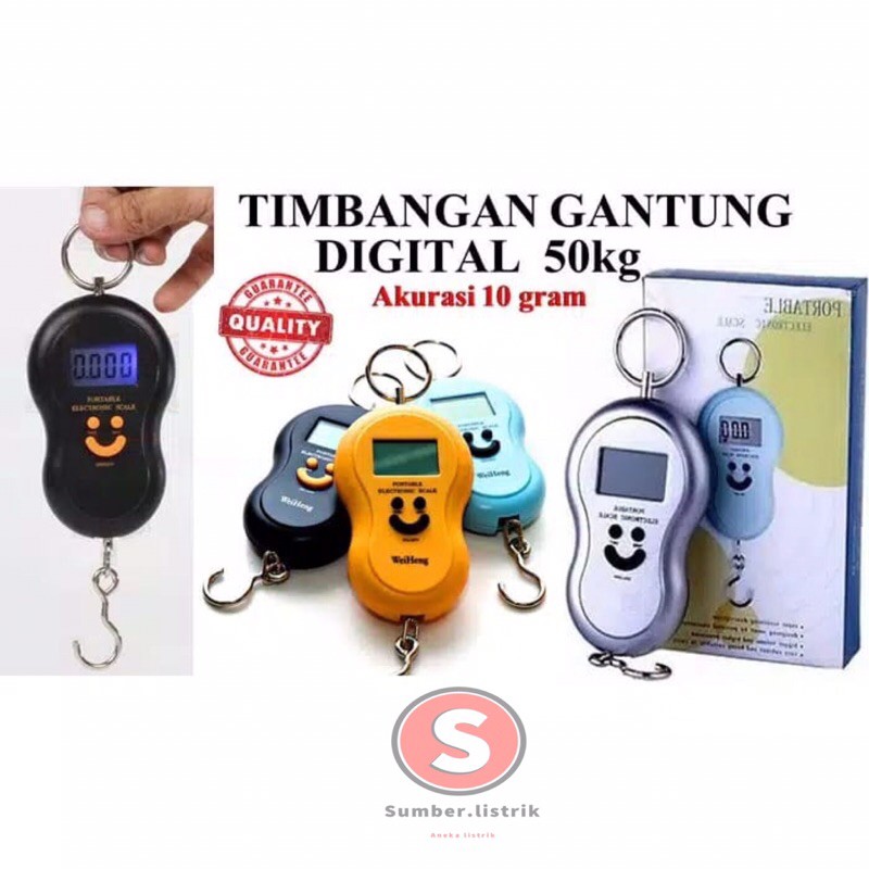 Timbangan gantung digital LS01 portable scale 50kg LS-01