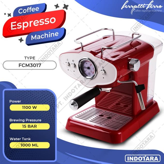 

[ COD ] Mesin Kopi Espresso / Espresso Machine Ferratti Ferro FCM-3017 LIMITED EDITION Kode 785