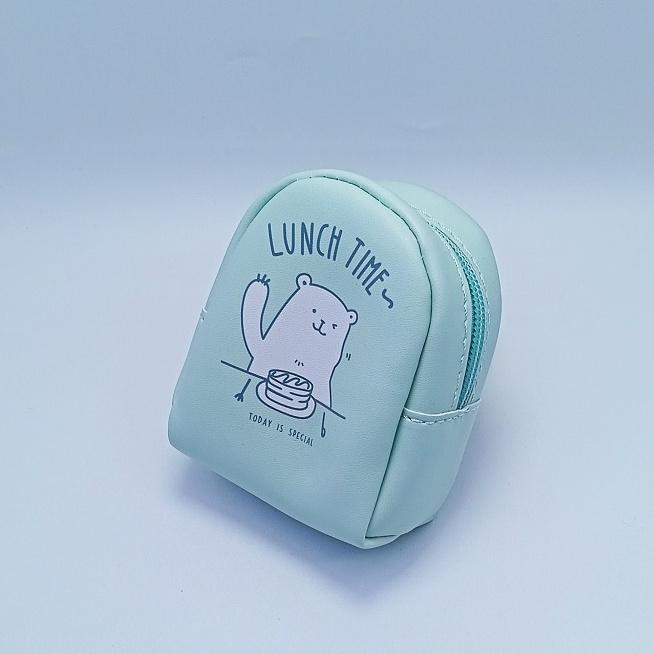 ❈ Dompet Koin Kecil dengan Resleting Bentuk Tas Ransel Mini ☪