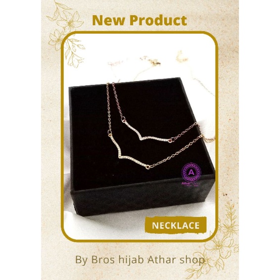 kalung Fuji aurel titanium asli necklace aksesoris fashion anti karat anti luntur