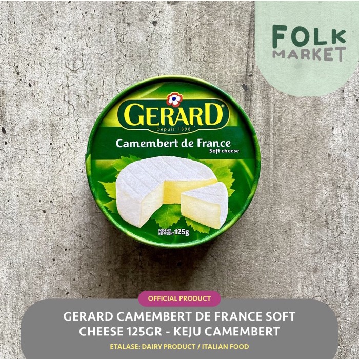 GERARD Camembert De France Soft Cheese 125gr - Keju Camembert