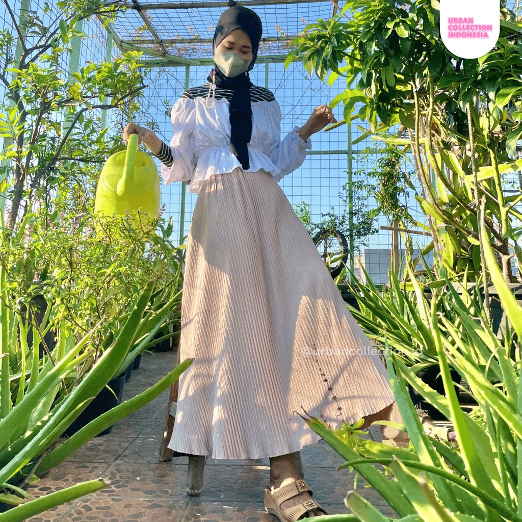 ROK PLISKET / ROK PLISKET LIDI / ROK REMPEL KECIL / ROK PLISKET REMPEL KECIL [ BISA COD ]