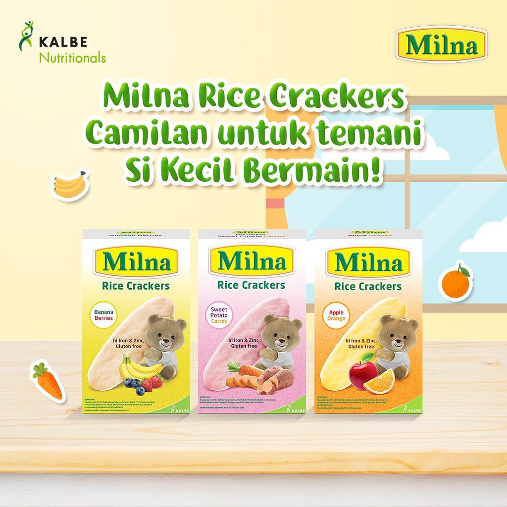 MILNA RICE CRACKERS SNACK CEMILAN BAYI SEHAT | MAKANAN 6 BULAN 8 BULAN