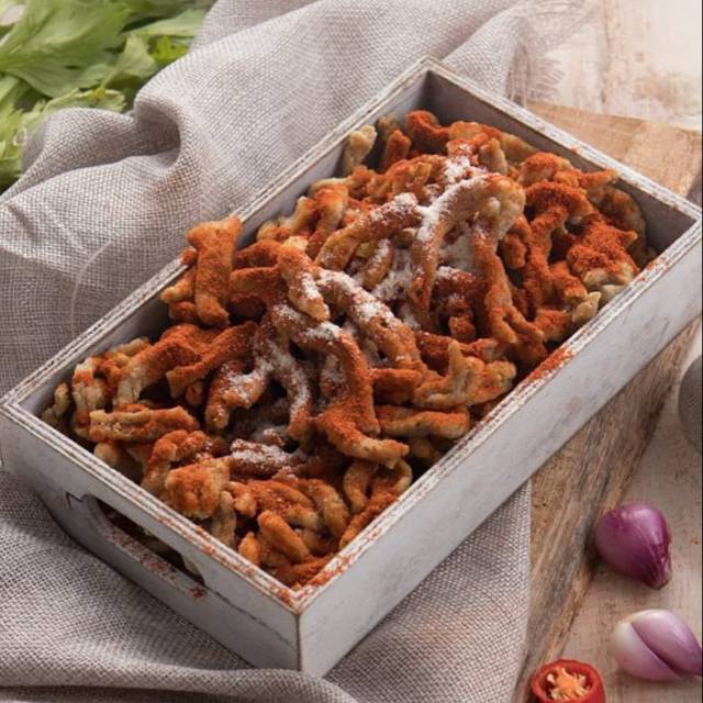 

keripik usus balado dan original