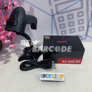 KASSEN KS605 SCANNER BARCODE 1D 2D IMAGER AUTO SCAN SENSE DENGAN STAND USB