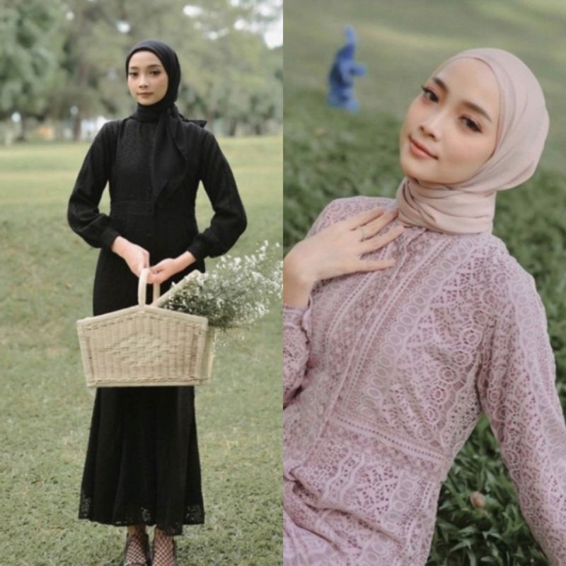 Brokat vintage black rose brukat dress abinaya butik abinaya butik
