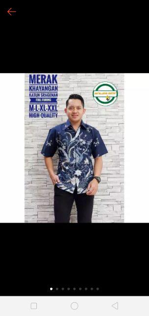 Kemeja Batik Pria Lengan Pendek Motif Batik Solo Ori Premium Murah Ukuran M L Xl Xxl