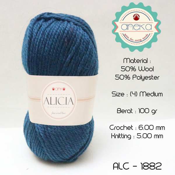 Benang Rajut Wool Alicia Yarn - 1882