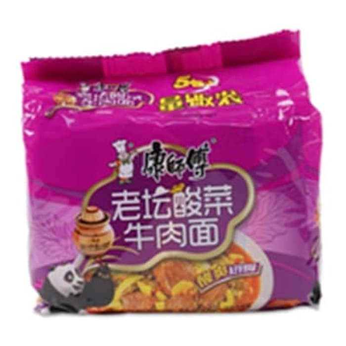 

#HANDCARRY Kangshifu Pickled Vegetable Beef Noodles 5sX114g - UFOHCR1211