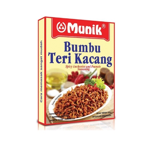 

MUNIK BUMBU TERI KACANG 150GR SPICY ANCHOVIES AND PEANUTS SEASONING