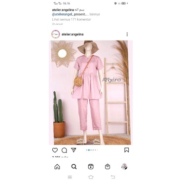 Preloved Luna Pajamas Tinyrose Atelier Angelina size M