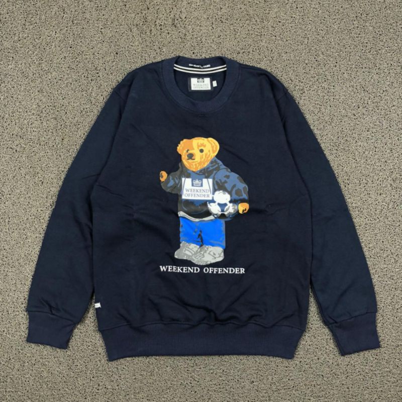 CREWNECK WEEKEND OFFENDER BEAR HIGH QUALITY CASUAL HYPE FASHION PRIA