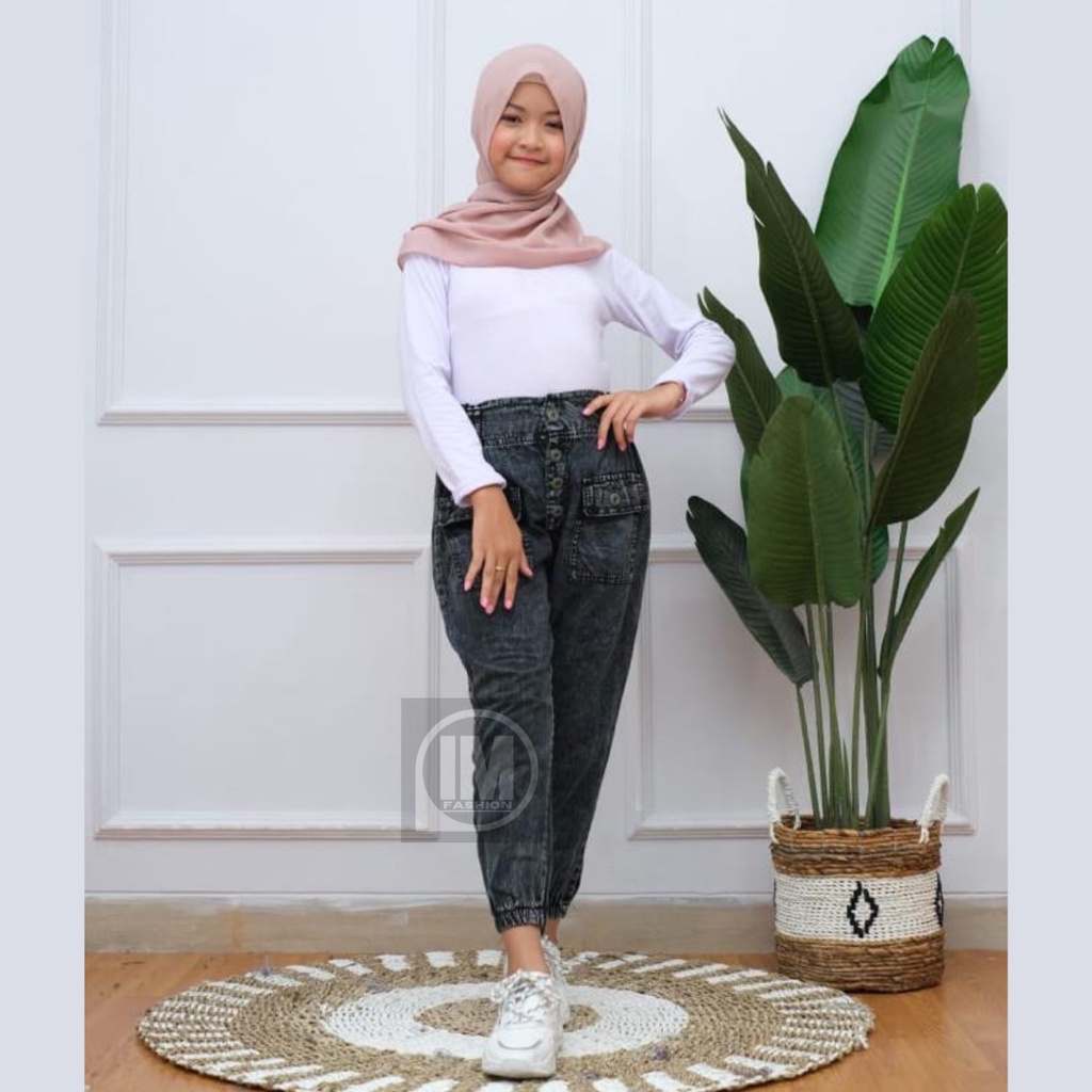 Celana Jogger Anak Perempuan 7-15 Tahun / Celana Jeans Anak Perempuan