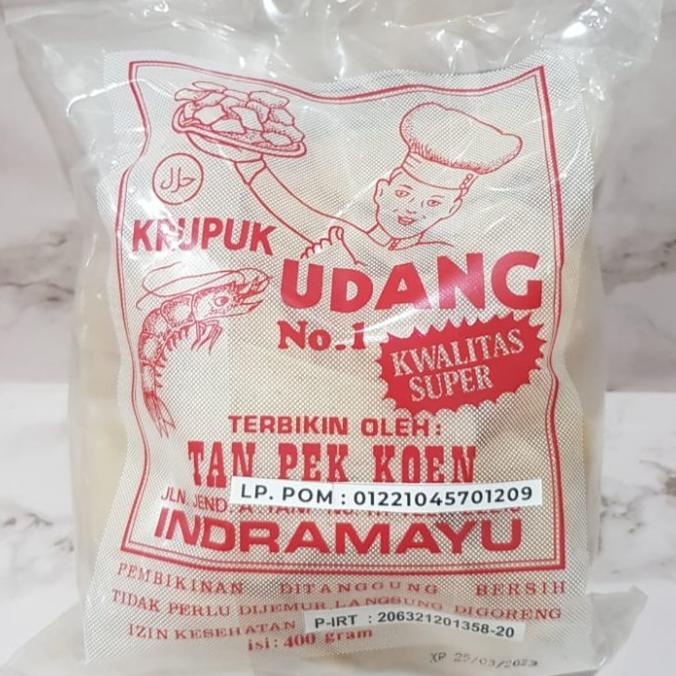

Tan Pek Koen Kerupuk Udang, Shrimp Cracker Kualitas Super Oval 400Gr