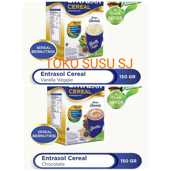 ENTRASOL CEREAL QUICKSTART OAT VANILLA VEGGIE 5 x 30gr/COKLAT/SEREAL/VANILA/5x30gr/OATS