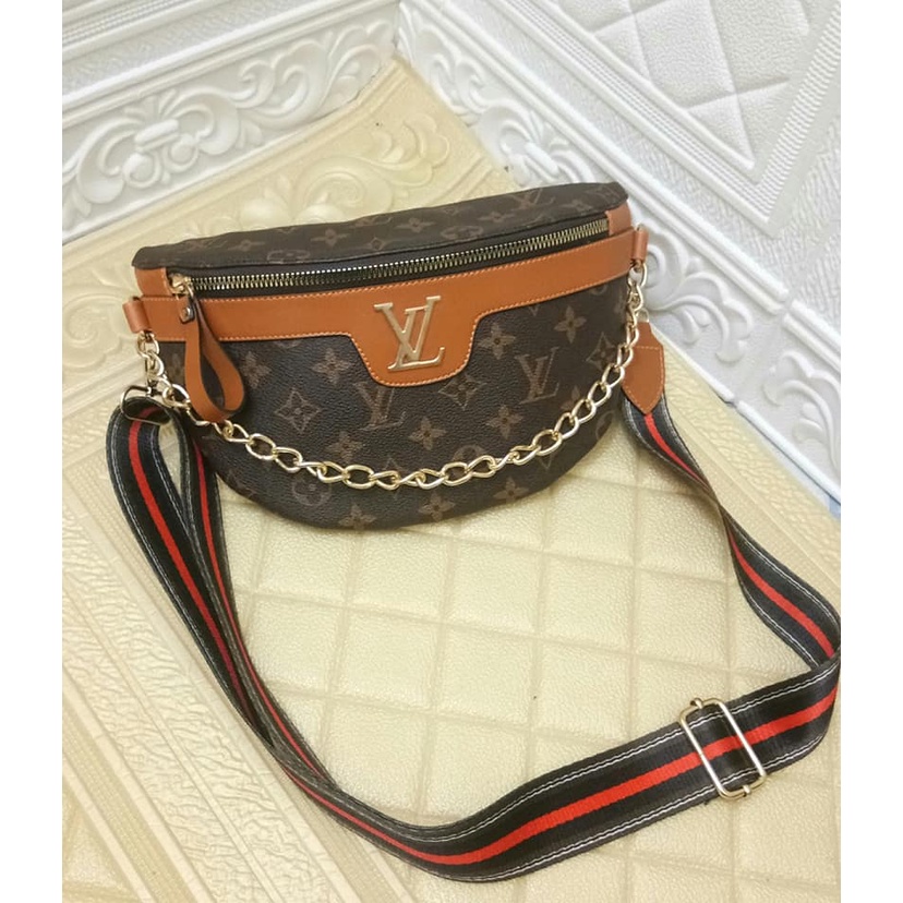 tas pinggang Lv waistbag wanita rante