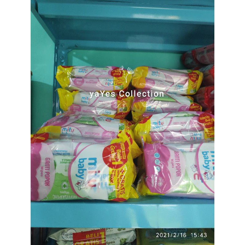 Mitu Baby Wipes tissue New tisu tissu basah bayi 100 sheets antiseptik antibakteri