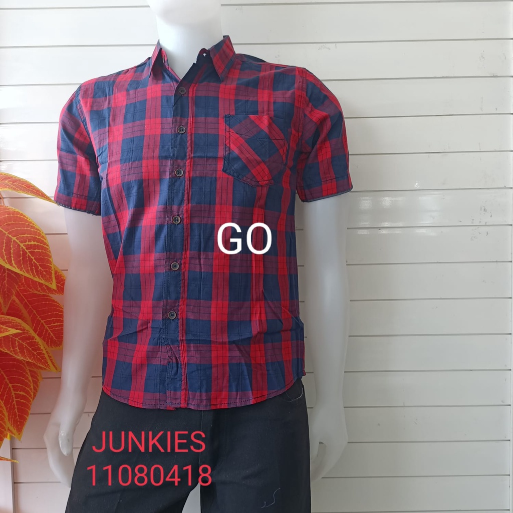 gof MAXMILLIAN KEMEJA PRIA JUNKIES Kemeja casual kemeja lengan pendek