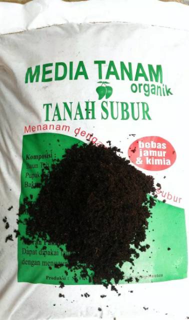 MEDIA TANAM ORGANIK TANAH SUBUR HIJAU KEMASAN BESAR SIAP PAKAI UNTUK TANAMAN - TANAH SUBUR HIJAU