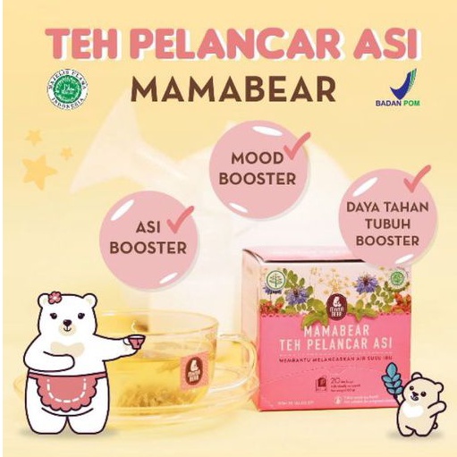 MAMA BEAR ASI BOOSTER TEH PELANCAR ASI MAMABEAR Zoya Mix Almon Mix Mama Bear Cookies