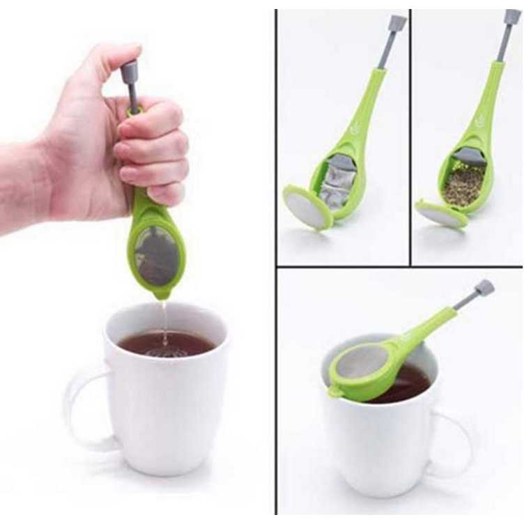 Filter Saringan Infuser Teh Built-in Plunger