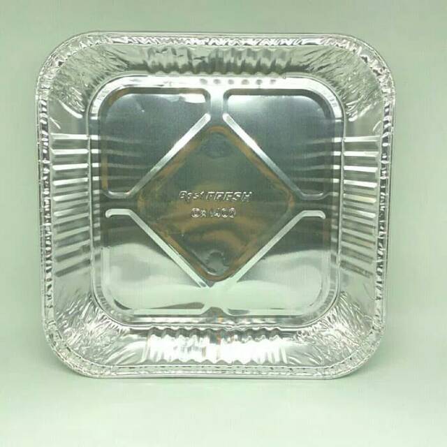 Alumunium foil cup 20x20cm OX1400 best fresh Alu Tray alu Foil Cup ox 1400 OX-1400 Alutray Aluminium foil 20cm wadah Tempat Kotak Kue Oven Penutup Box OX1400 ml 20 cm ox 1400 Lasagna Schotel Makaroni Pastel