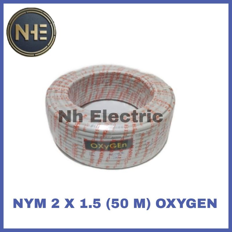 Kabel Listrik Nym 2x1,5mm 50M Oxygen - Kabel Kawat 2x1.5mm 50 Meter Oxygen