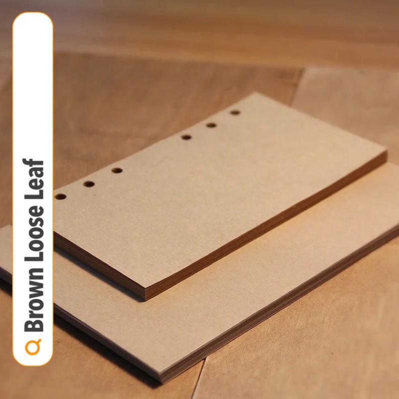 

HARU Kertas Loose Leaf Coklat Refill Binder A5 A6