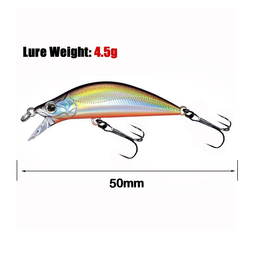 Preva 2pcs Umpan Ikan Kecil Tenggelam 4.5G/50MM Tackle Striped bass Minnow Lures