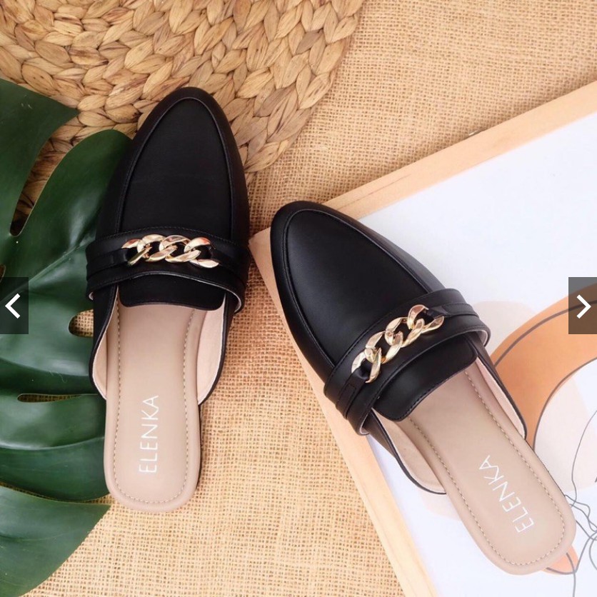 Sepatu big size wanita ZOYA BLACK flat shoes JUMBO 41 42 43 44 45