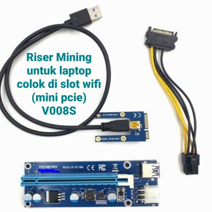 Riser mining for laptop mini pcie slot bitcoin adapter converter vga