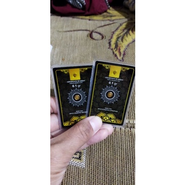 logam mulia mini gold emas kecil 0.1 gram/ 0,1 gram certificate of assay terbaru