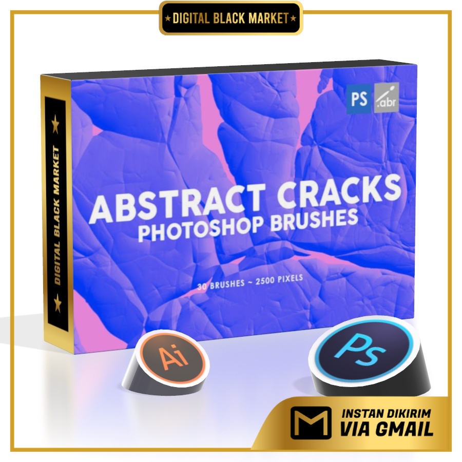 30 Abstract Cracks - Photoshop Stamp Brushes