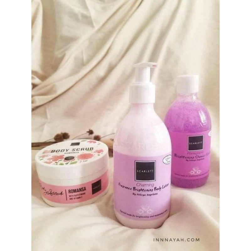 Scarlett Whitening Special Bundling Paket Body Care 3in1 (LOTION + SHOWER + SCRUB)