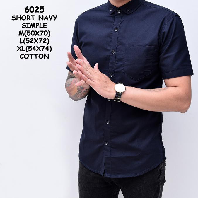 Terlaris.... Baju Kemeja Lengan Pendek Pria Katun Slimfit | Kemeja Cowok Distro New Arrival