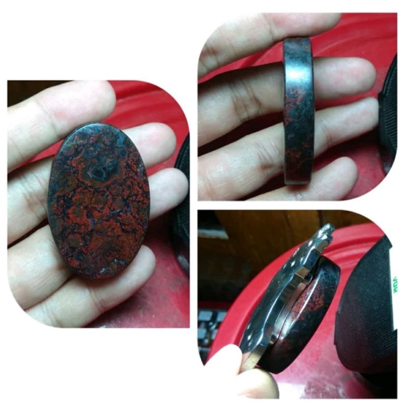 Natural Badar Besi Kebumen 0033 bukan pancawarna pirus lumut